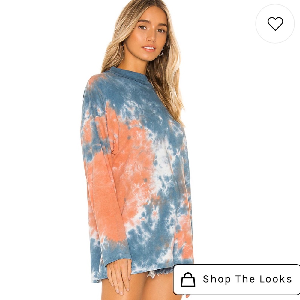NWT FREE PEOPLE Be Free tie dye oversized tee - Picture 5 of 12